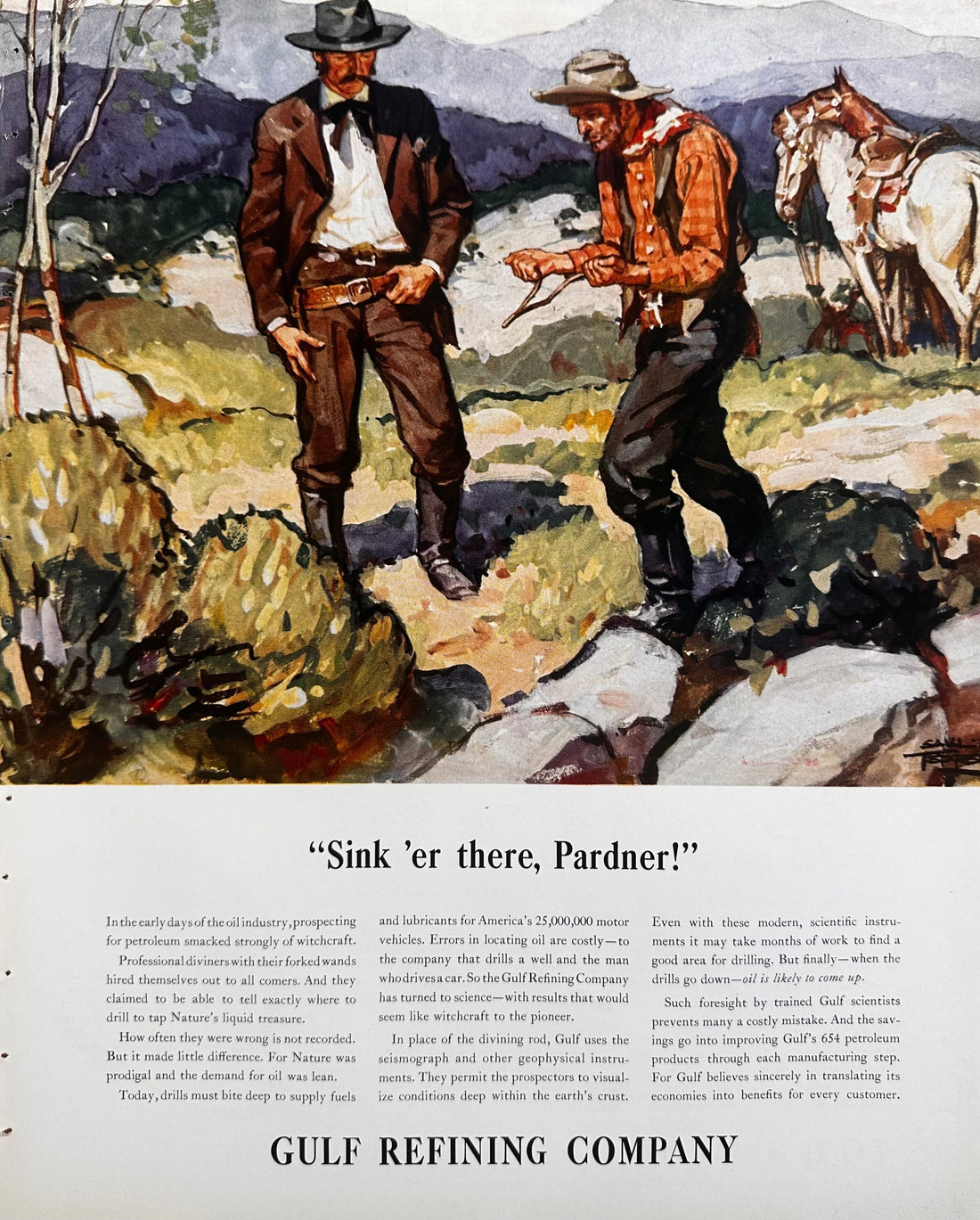 Gulf Refining Company (1935) Vintage Print Ad