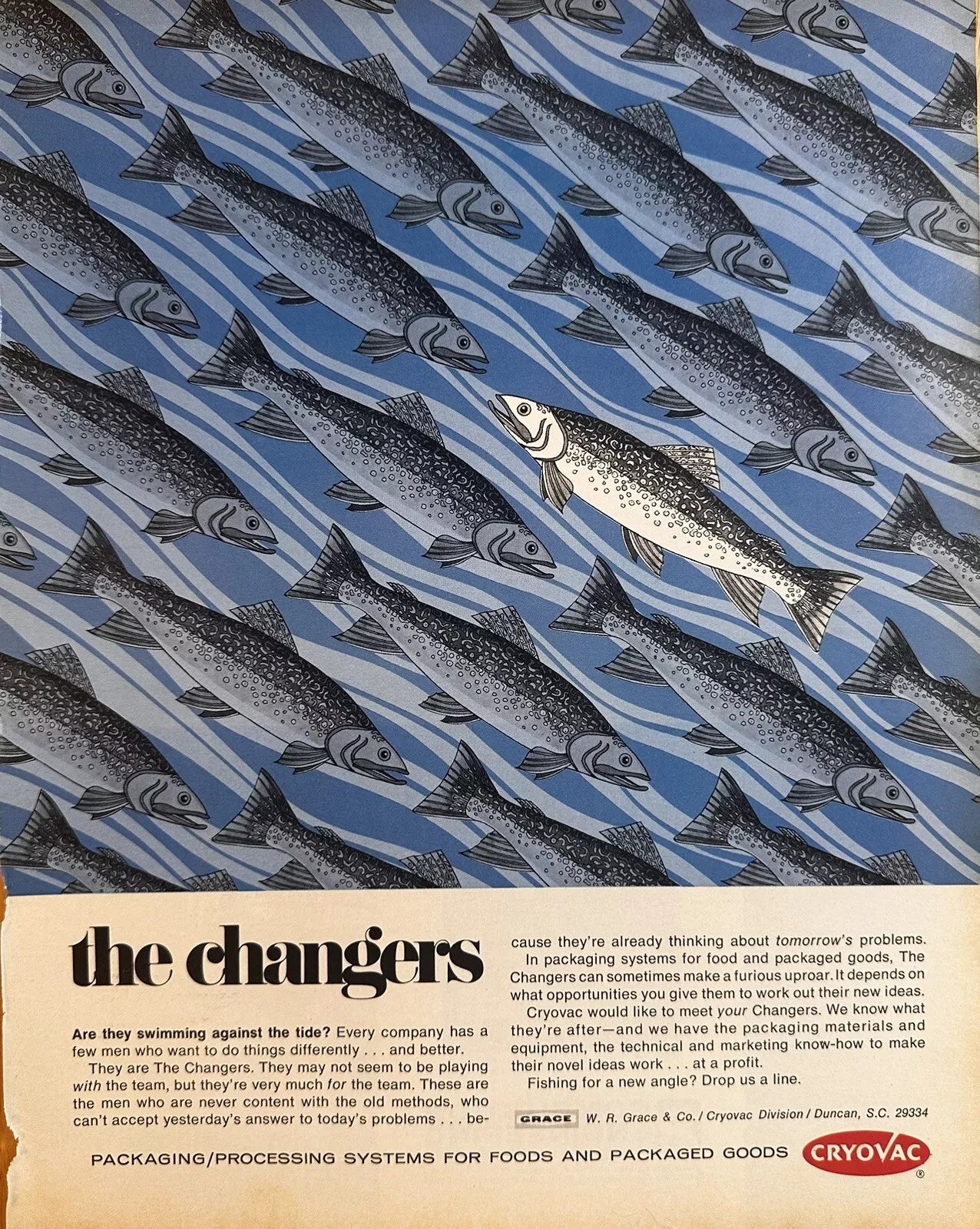 1969 Cryovac Foods & Packaged Goods Vintage Print Ad