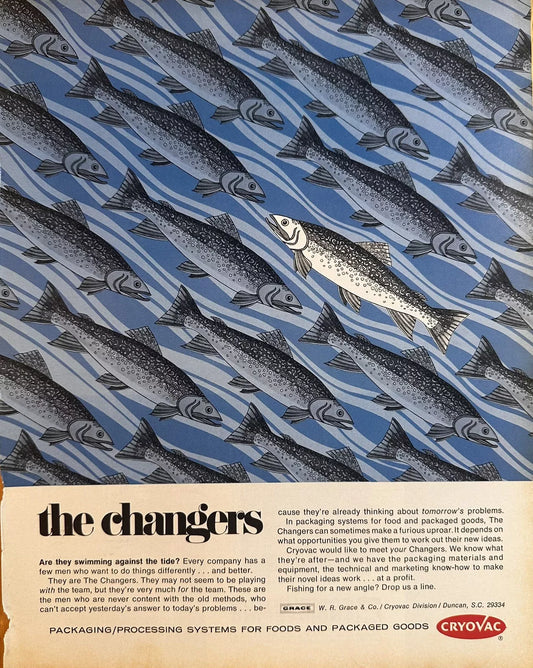 1969 Cryovac Foods & Packaged Goods Vintage Print Ad